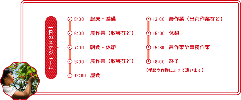 一日のスケジュール