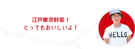 江戸東京野菜！とってもおいしいよ！