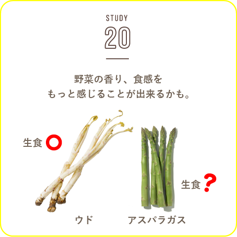 STUDY-20 生で食べることが出来る野菜２！